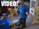 Pretty big boots for a little girl