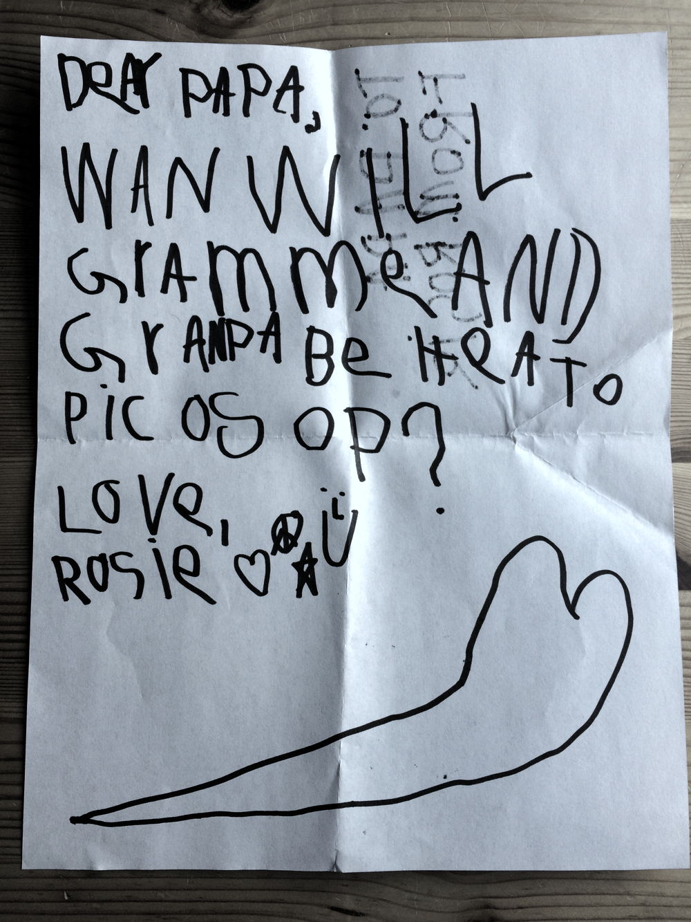 A note from Rosie.