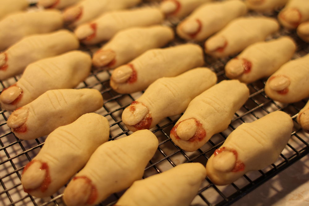 Witch finger cookies.