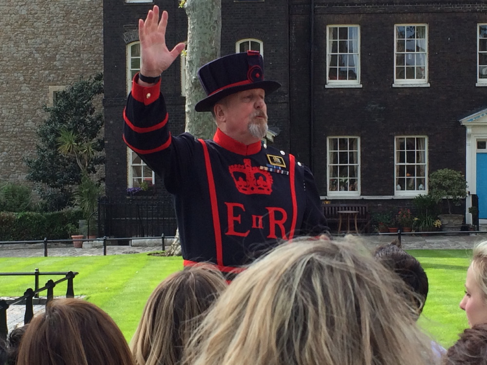 The yeoman warder at the Tower of London.